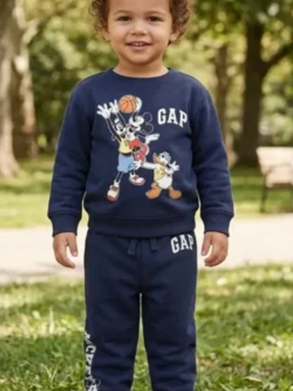 GAP Baby Navy Disney Sweatshirt Top & Bottoms Bundle